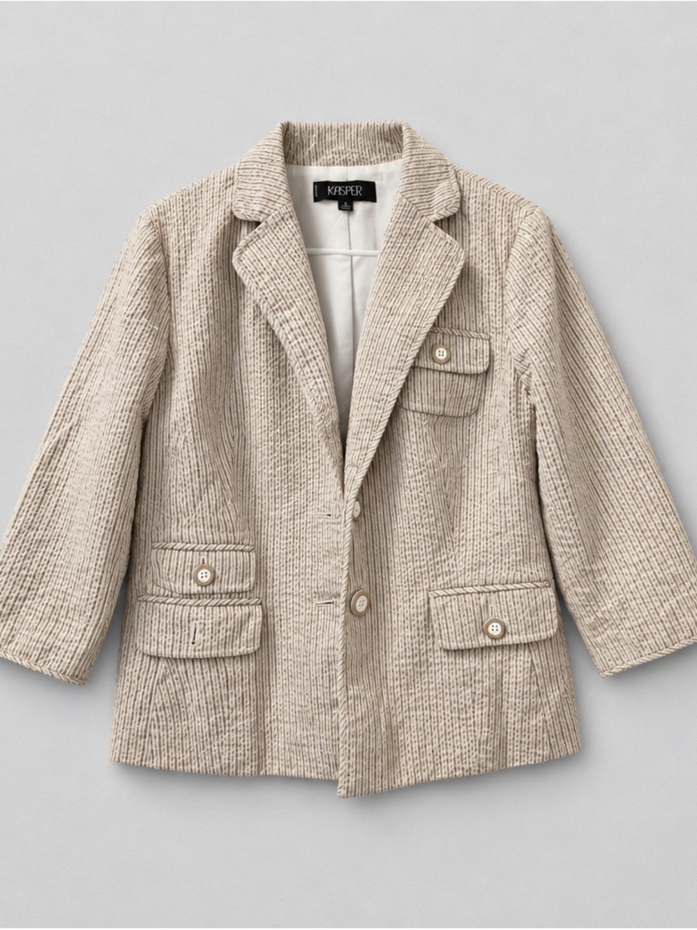 Kasper Woman’sCream Textured Blazer Jacket